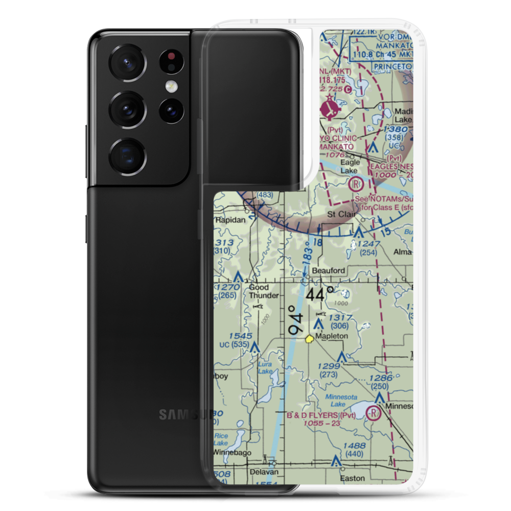 Hoppe Sky Ranch Airport (93MN) VFR Sectional Samsung Case Samsung Galaxy S21 Ultra model shown
