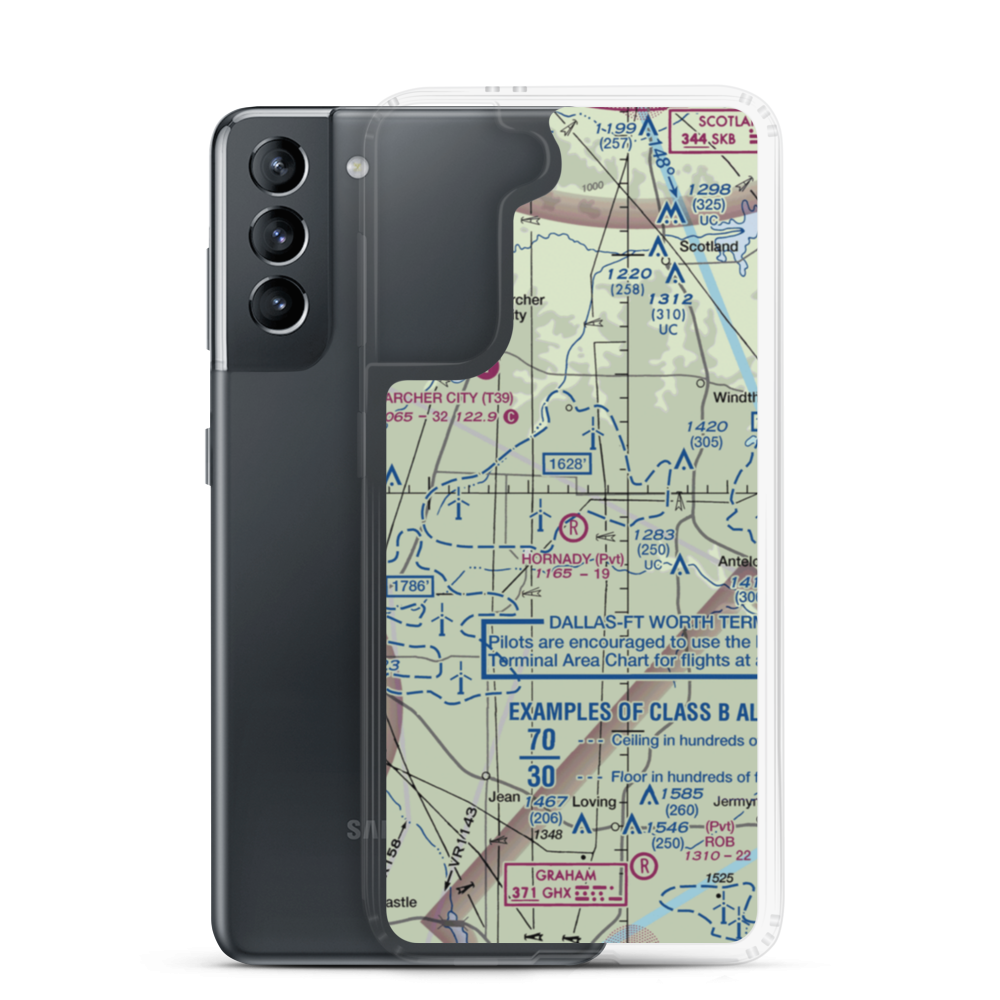 Hornady Ranch Airport (TX21) VFR Sectional Samsung Case Samsung Galaxy S21 model shown