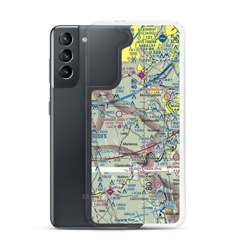 Horne Airport (PN95) VFR Sectional Samsung Case Samsung Galaxy S21 model shown