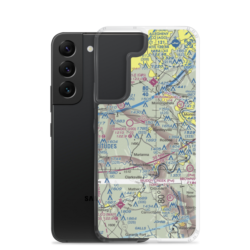 Horne Airport (PN95) VFR Sectional Samsung Case Samsung Galaxy S22 model shown