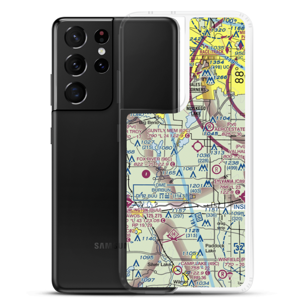 Horner Farms Airport (WI03) VFR Sectional Samsung Case Samsung Galaxy S21 Ultra model shown