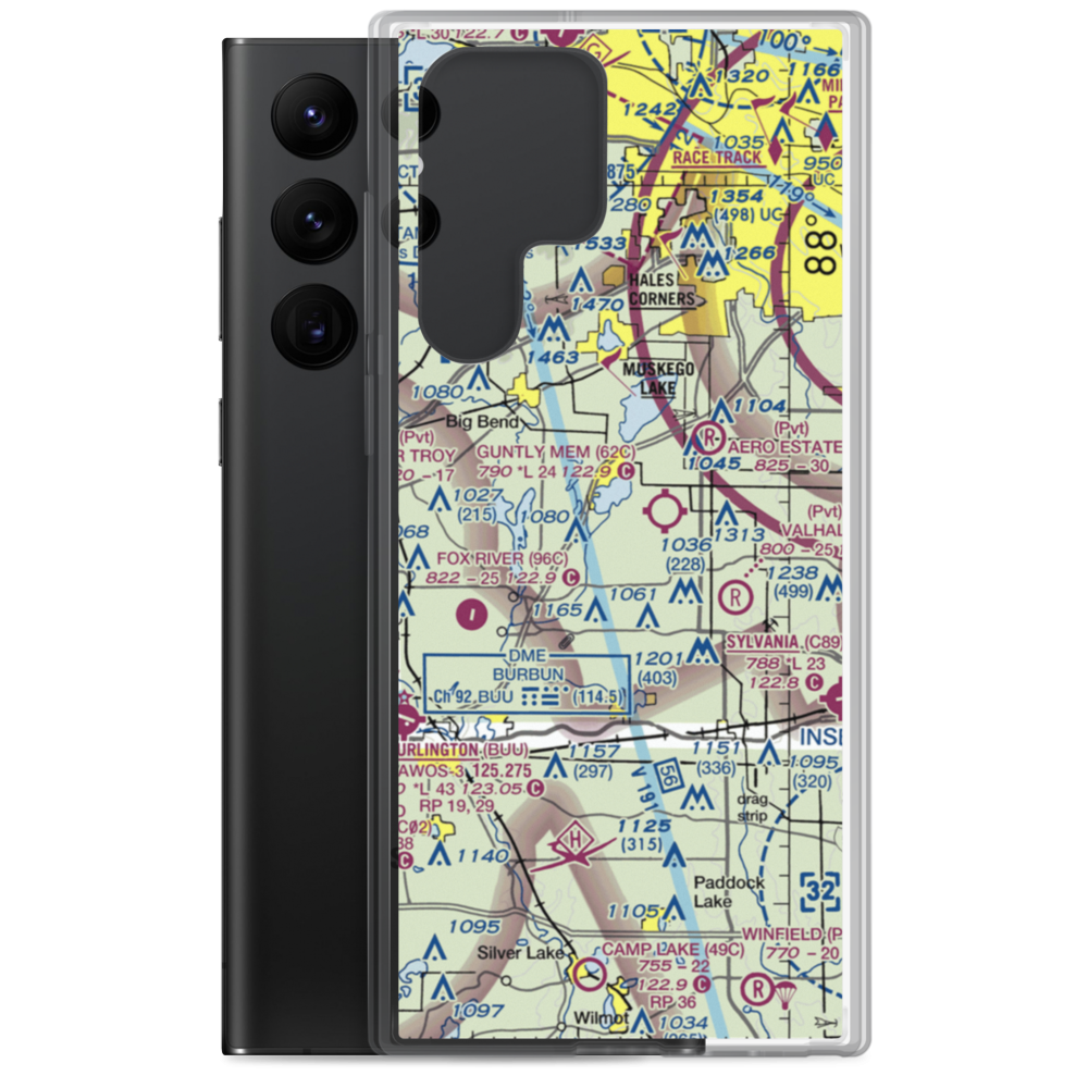 Horner Farms Airport (WI03) VFR Sectional Samsung Case Samsung Galaxy S22 Ultra model shown