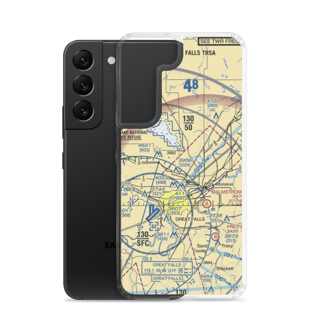 Horner Field (MT40) VFR Sectional Samsung Case Samsung Galaxy S22 model shown