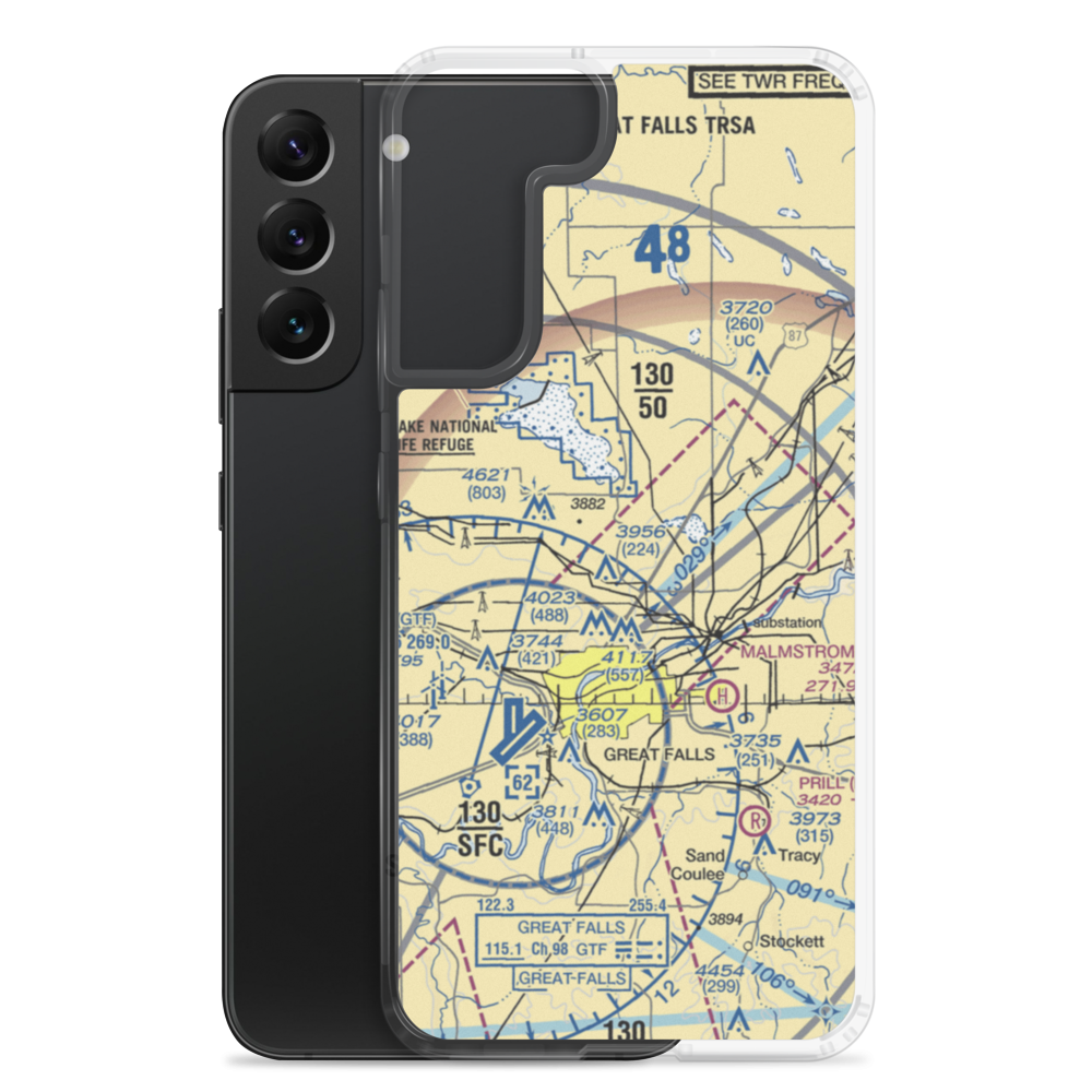 Horner Field (MT40) VFR Sectional Samsung Case Samsung Galaxy S22 Plus model shown