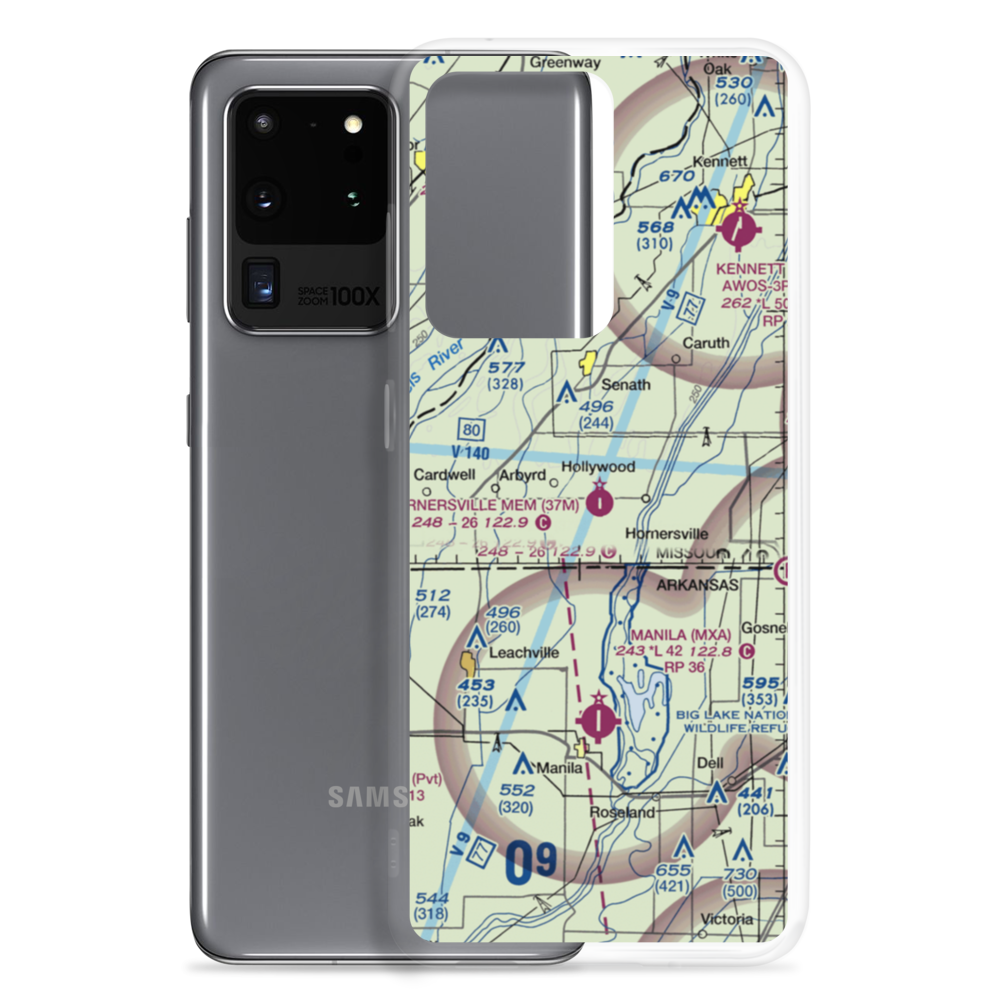Hornersville Memorial Airport (37M) VFR Sectional Samsung Case Samsung Galaxy S20 Ultra model shown