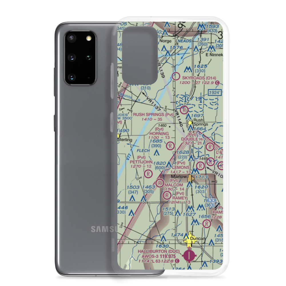 Horning Farms Airstrip (92OK) VFR Sectional Samsung Case Samsung Galaxy S20 Plus model shown