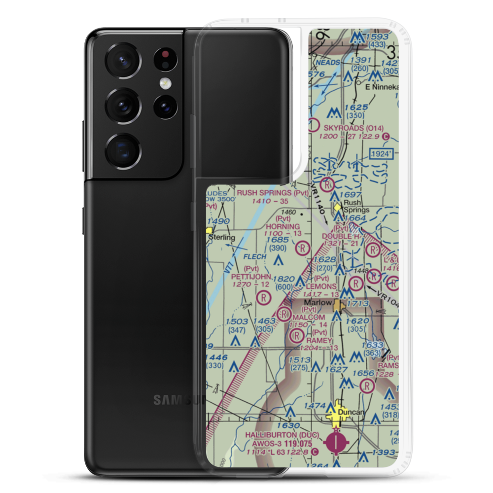 Horning Farms Airstrip (92OK) VFR Sectional Samsung Case Samsung Galaxy S21 Ultra model shown