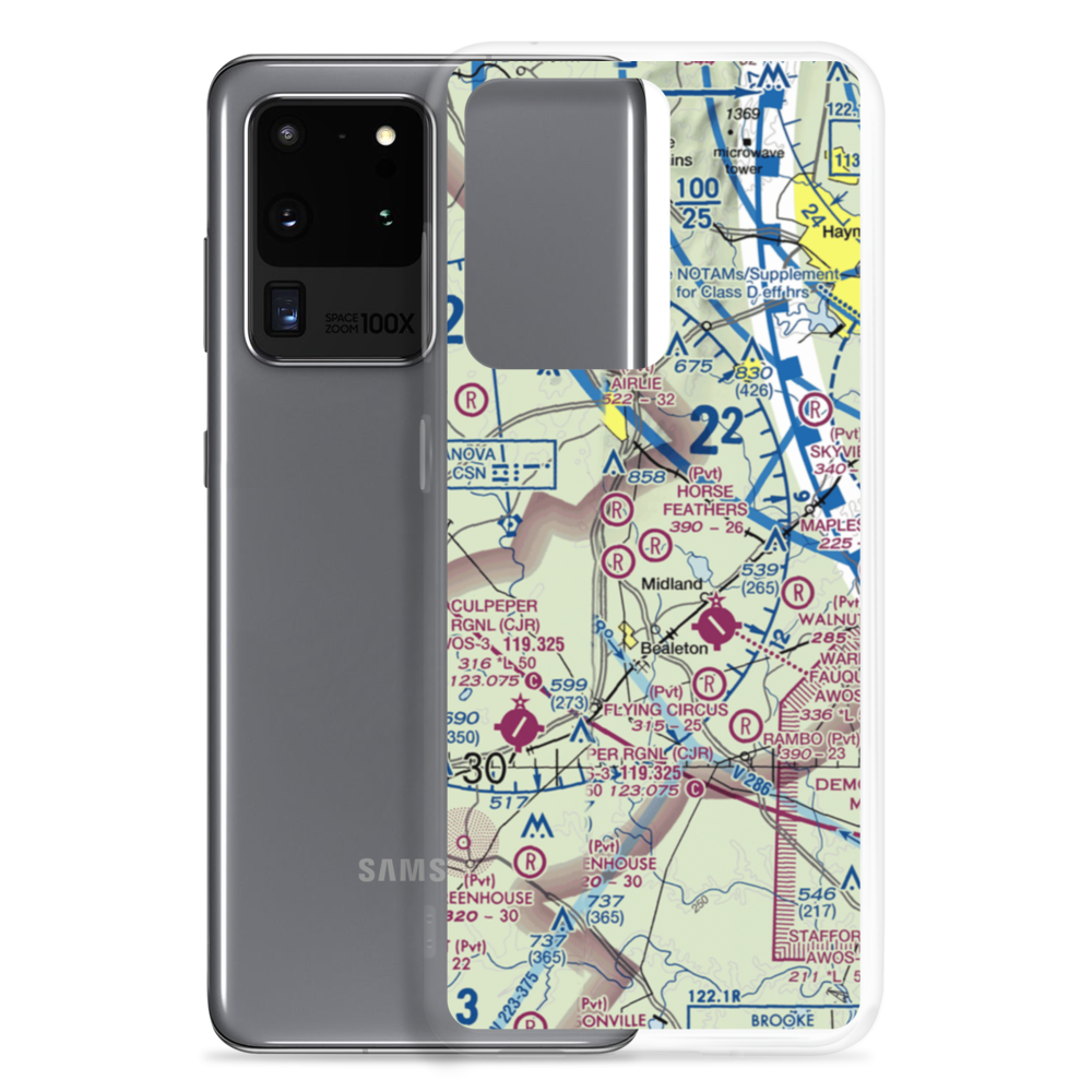 Horse Feathers Airport (53VA) VFR Sectional Samsung Case Samsung Galaxy S20 Ultra model shown