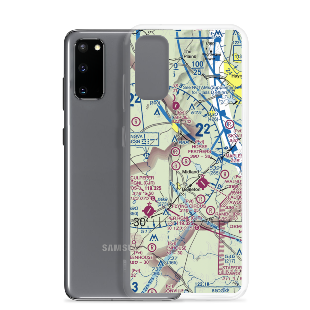 Horse Feathers Airport (53VA) VFR Sectional Samsung Case Samsung Galaxy S20 model shown