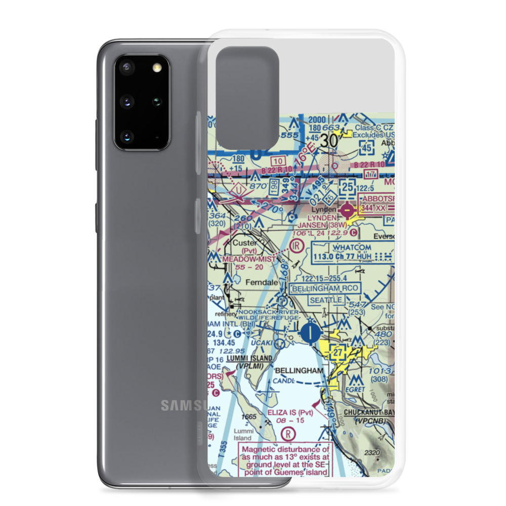 Horse Fly Airport (WA88) VFR Sectional Samsung Case Samsung Galaxy S20 Plus model shown