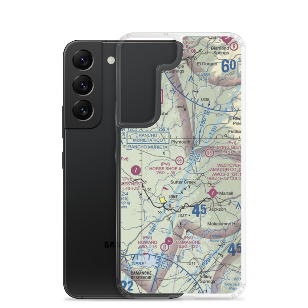 Horse Shoe A Ranch Airport (CA71) VFR Sectional Samsung Case Samsung Galaxy S22 model shown