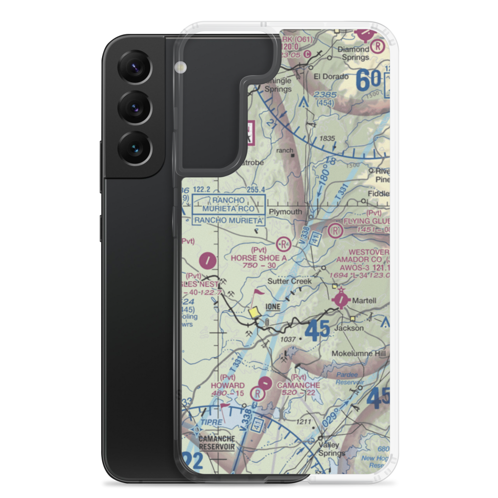 Horse Shoe A Ranch Airport (CA71) VFR Sectional Samsung Case Samsung Galaxy S22 Plus model shown