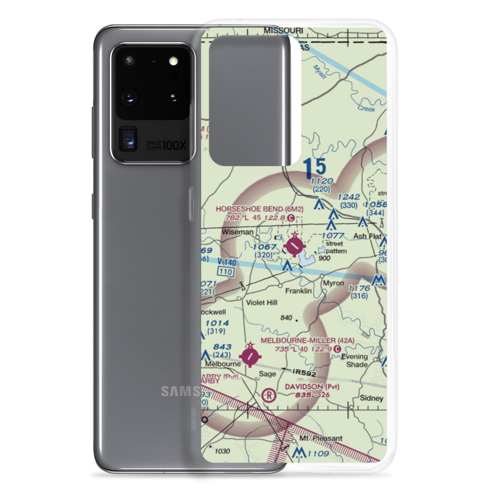 Horseshoe Bend Airport (6M2) VFR Sectional Samsung Case Samsung Galaxy S20 Ultra model shown