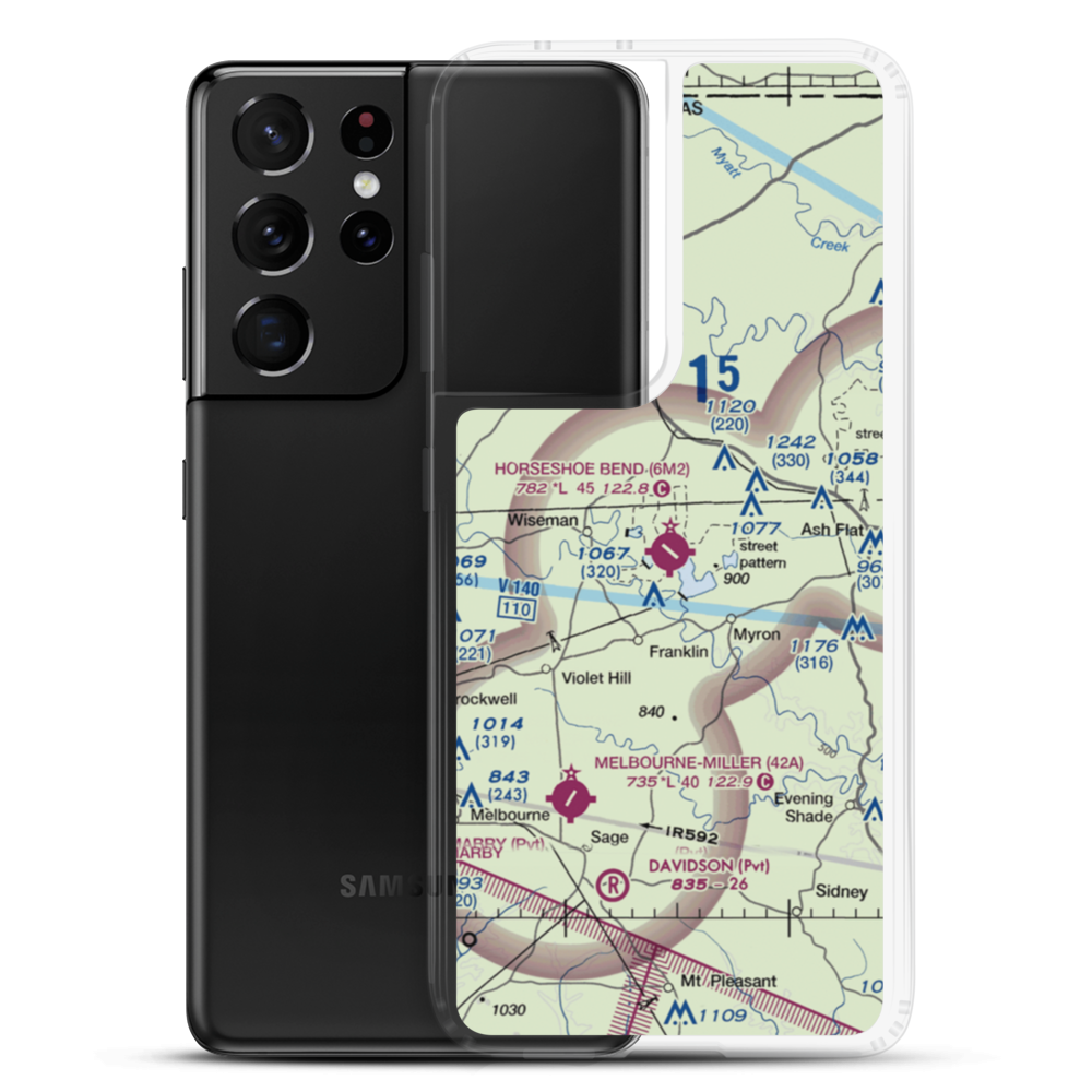 Horseshoe Bend Airport (6M2) VFR Sectional Samsung Case Samsung Galaxy S21 Ultra model shown