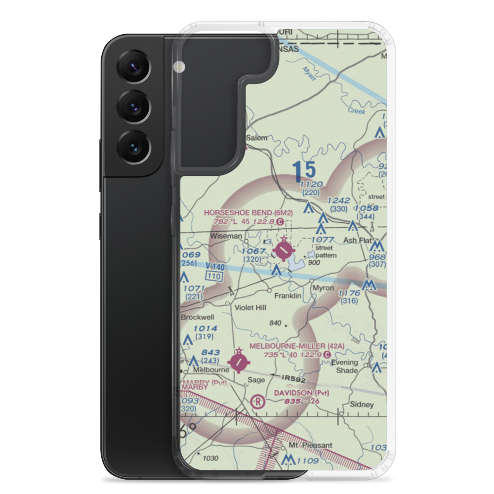 Horseshoe Bend Airport (6M2) VFR Sectional Samsung Case Samsung Galaxy S22 Plus model shown
