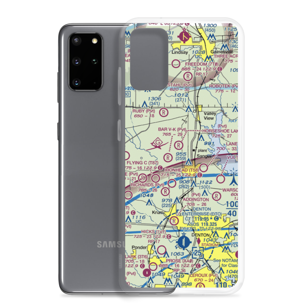 Horseshoe Lake Airport (TE24) VFR Sectional Samsung Case Samsung Galaxy S20 Plus model shown