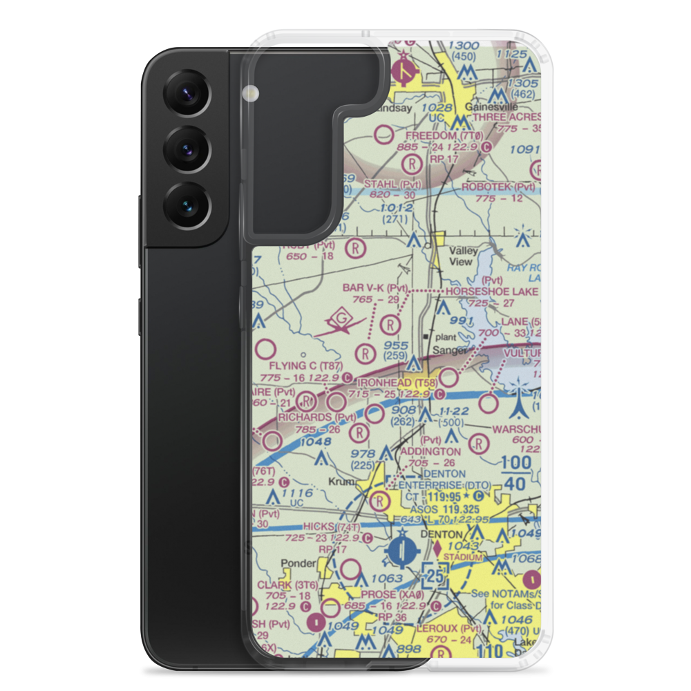 Horseshoe Lake Airport (TE24) VFR Sectional Samsung Case Samsung Galaxy S22 Plus model shown