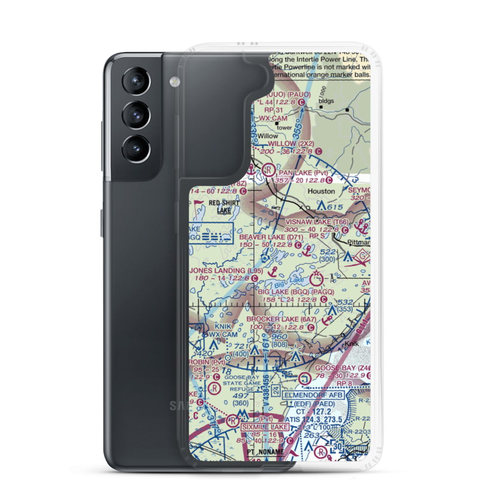 Horseshoe Lake Seaplane Base (AA02) VFR Sectional Samsung Case Samsung Galaxy S21 model shown