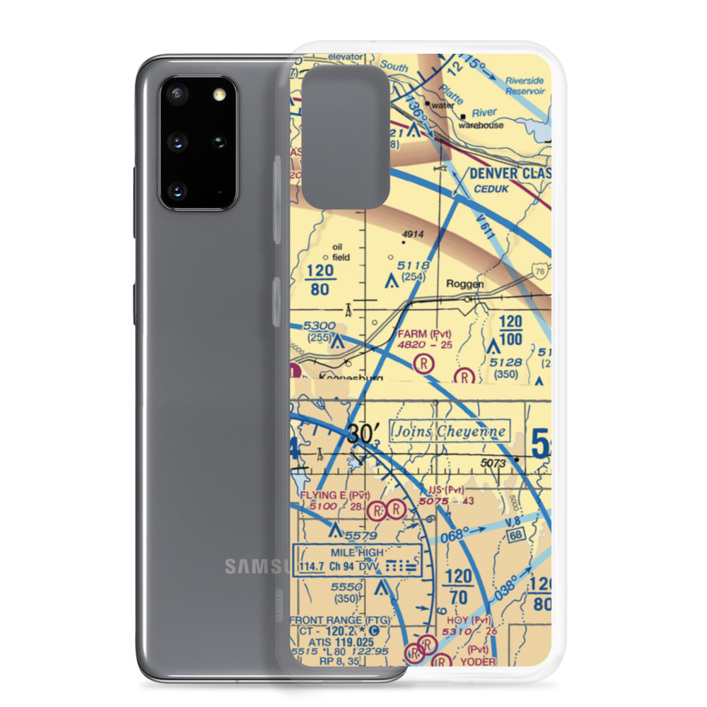 Horseshoe Landings Airport (CO60) VFR Sectional Samsung Case Samsung Galaxy S20 Plus model shown