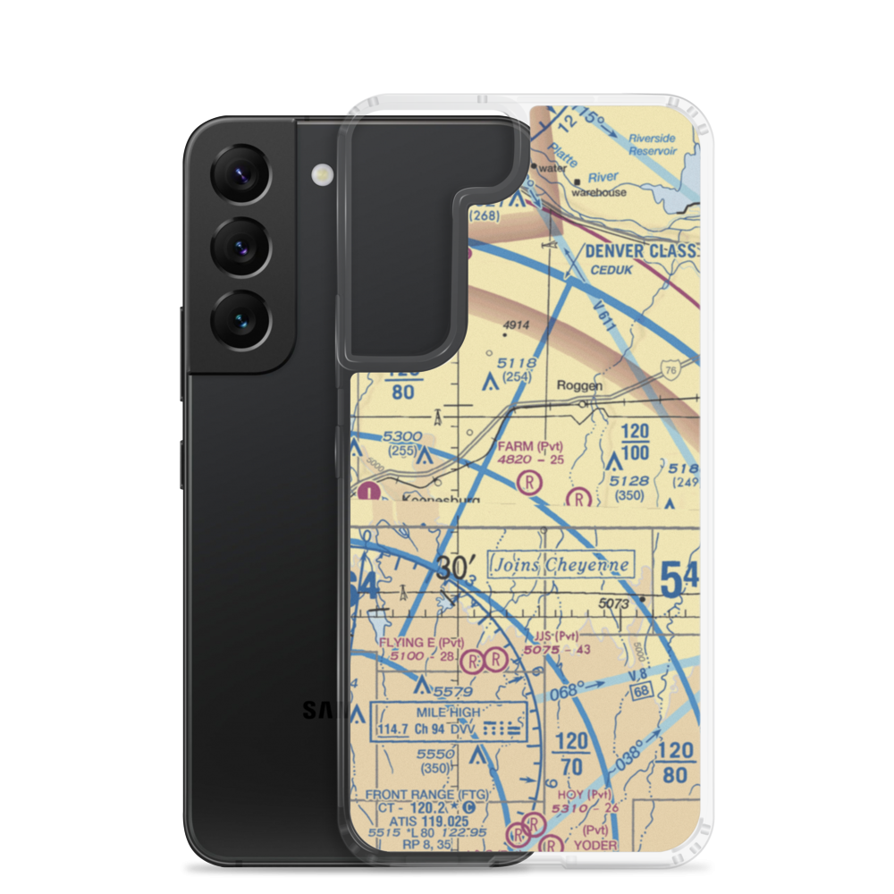 Horseshoe Landings Airport (CO60) VFR Sectional Samsung Case Samsung Galaxy S22 model shown
