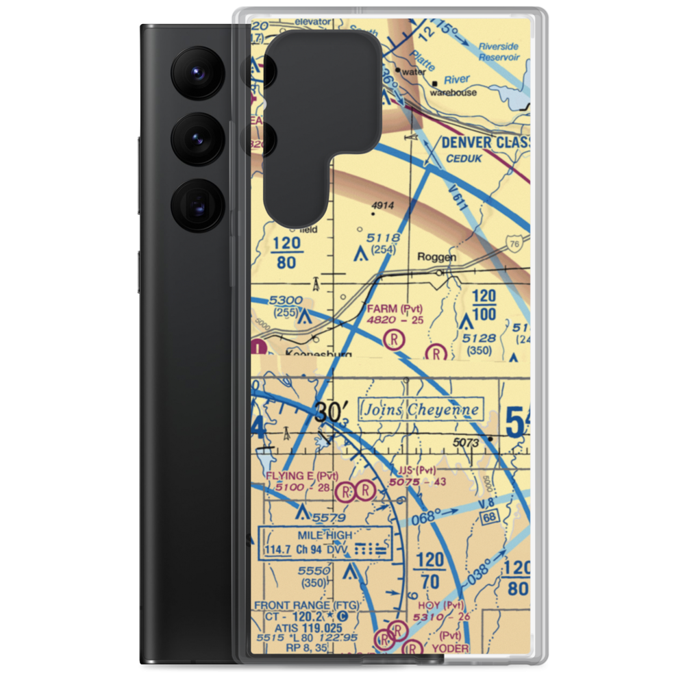 Horseshoe Landings Airport (CO60) VFR Sectional Samsung Case Samsung Galaxy S22 Ultra model shown