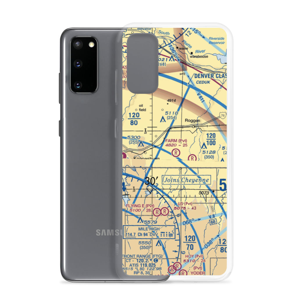 Horseshoe Landings Airport (CO60) VFR Sectional Samsung Case Samsung Galaxy S20 model shown