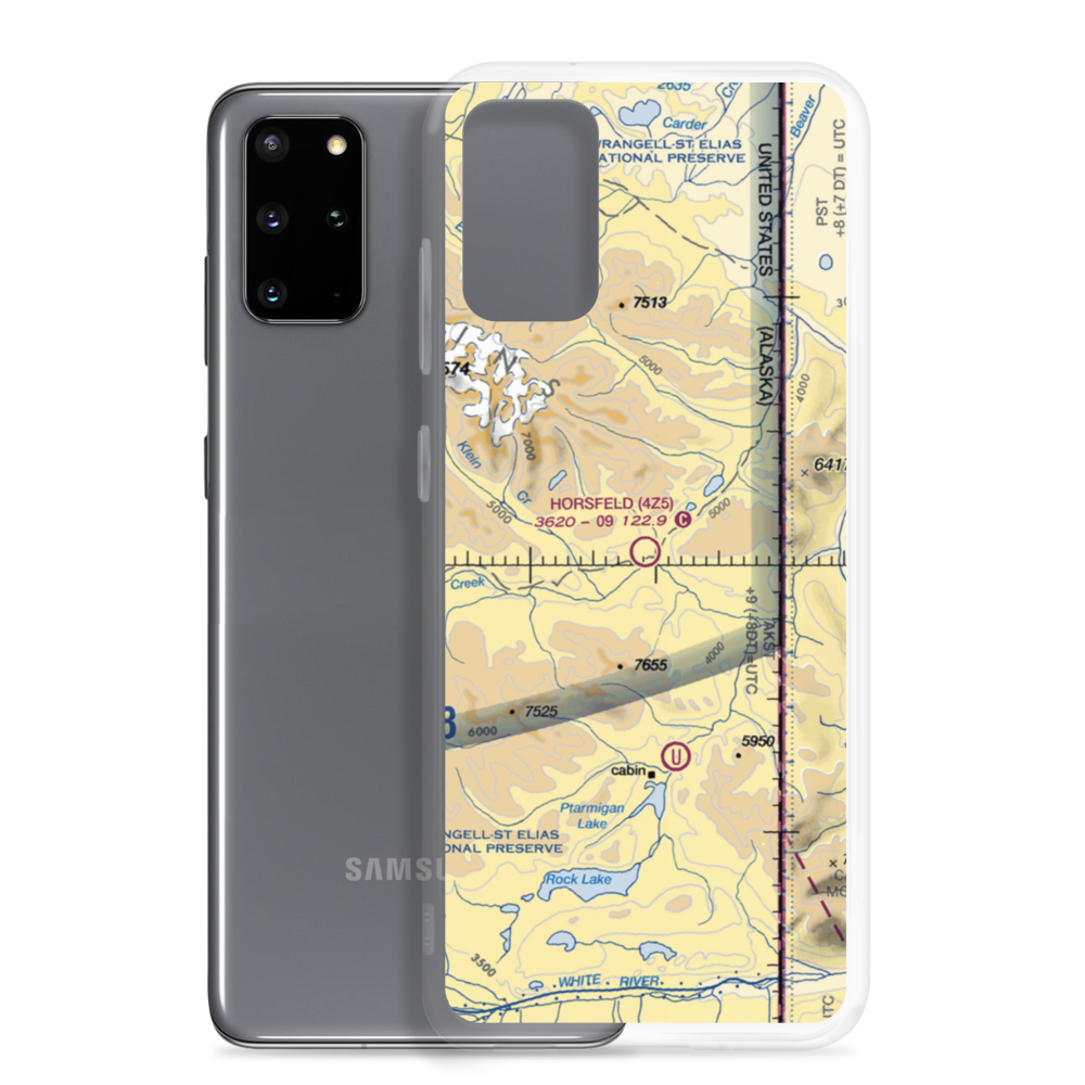 Horsfeld Airport (4Z5) VFR Sectional Samsung Case Samsung Galaxy S20 Plus model shown