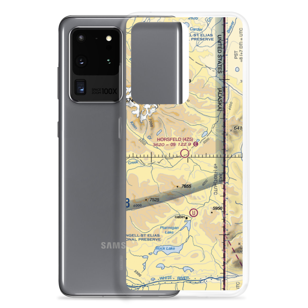 Horsfeld Airport (4Z5) VFR Sectional Samsung Case Samsung Galaxy S20 Ultra model shown