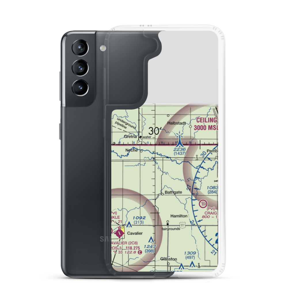 Horsley Airstrip (NA67) VFR Sectional Samsung Case Samsung Galaxy S21 model shown