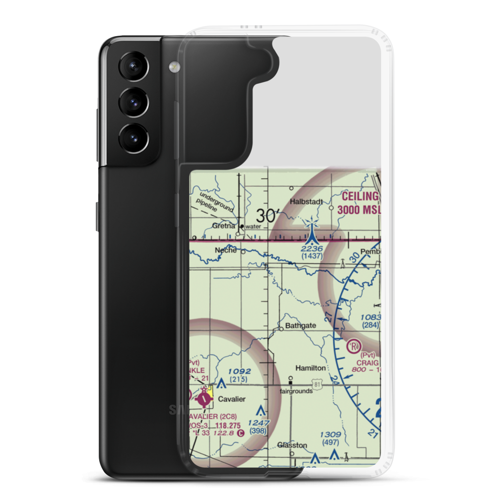 Horsley Airstrip (NA67) VFR Sectional Samsung Case Samsung Galaxy S21 Plus model shown