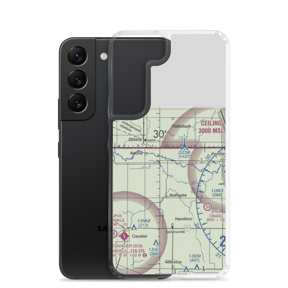 Horsley Airstrip (NA67) VFR Sectional Samsung Case Samsung Galaxy S22 model shown