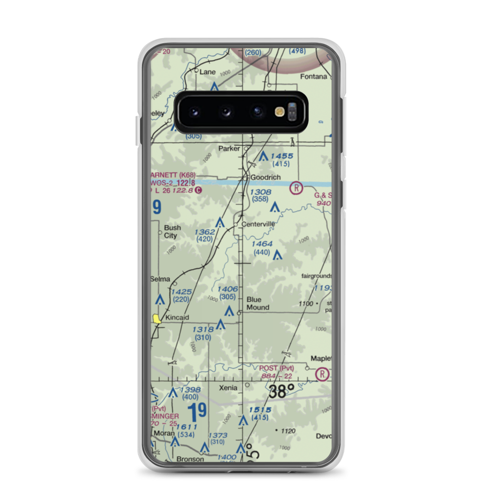 Horttor Airport (SN26) VFR Sectional Samsung Case Samsung Galaxy S10 model shown