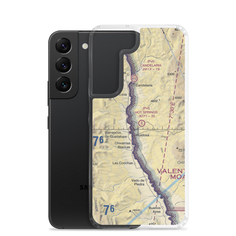 Hot Springs Airport (3TE4) VFR Sectional Samsung Case Samsung Galaxy S22 model shown