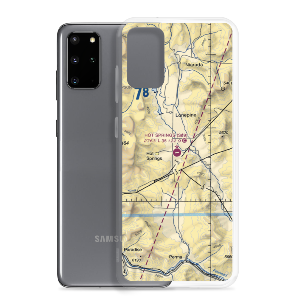 Hot Springs Airport (S09) VFR Sectional Samsung Case Samsung Galaxy S20 Plus model shown