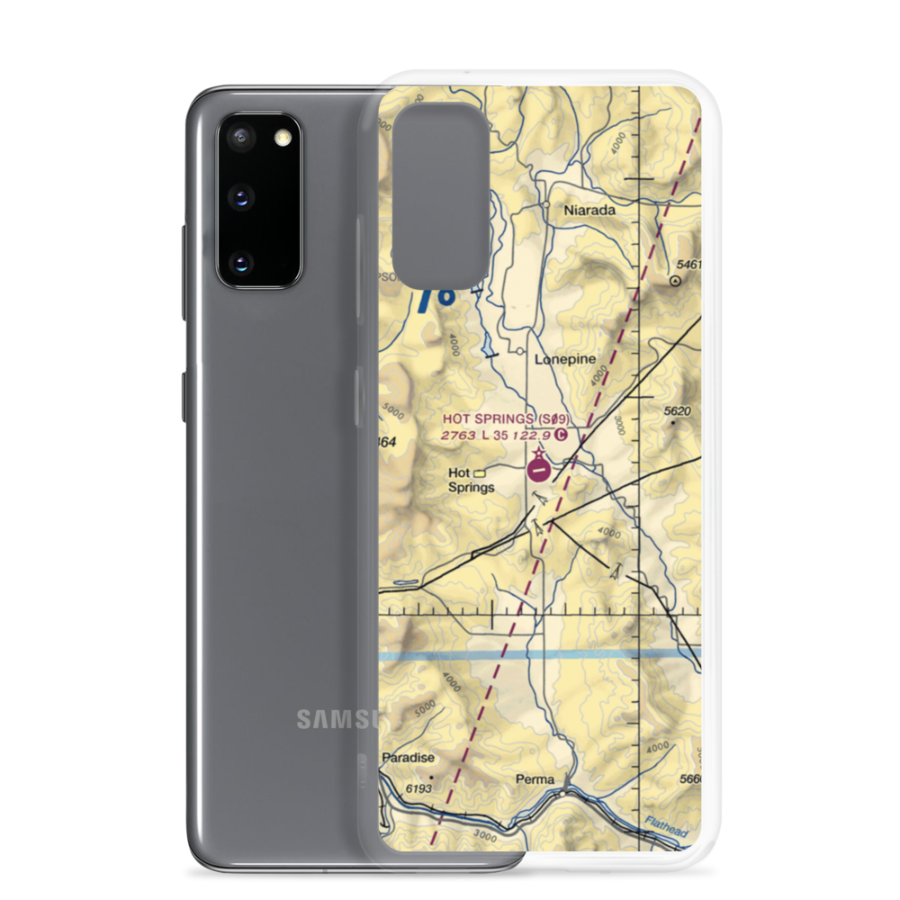 Hot Springs Airport (S09) VFR Sectional Samsung Case Samsung Galaxy S20 model shown