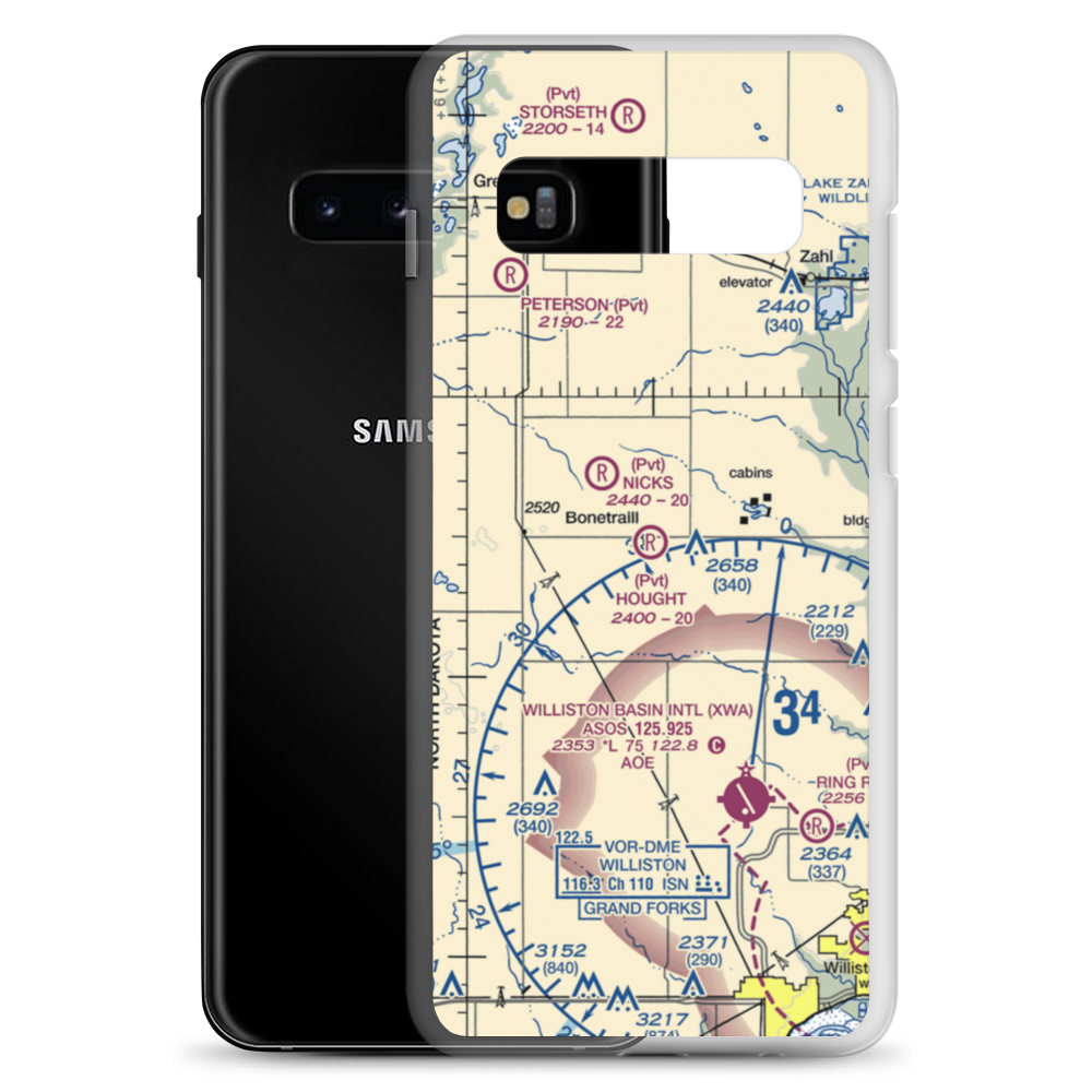 Hought Airstrip (NA18) VFR Sectional Samsung Case Samsung Galaxy S10+ model shown