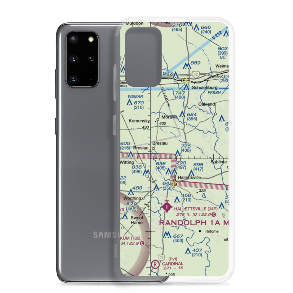 Hound Run Airport (40X) VFR Sectional Samsung Case Samsung Galaxy S20 Plus model shown