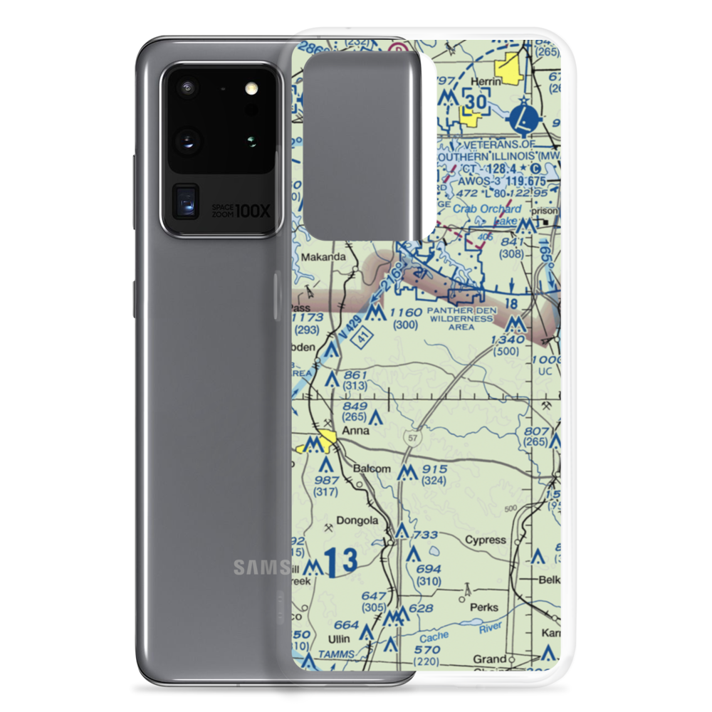 Houseman Airport (IL16) VFR Sectional Samsung Case Samsung Galaxy S20 Ultra model shown