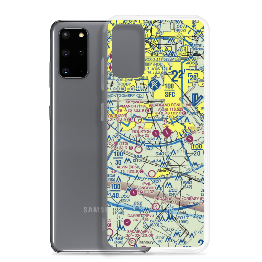 Houston Airpark (21XS) VFR Sectional Samsung Case Samsung Galaxy S20 Plus model shown