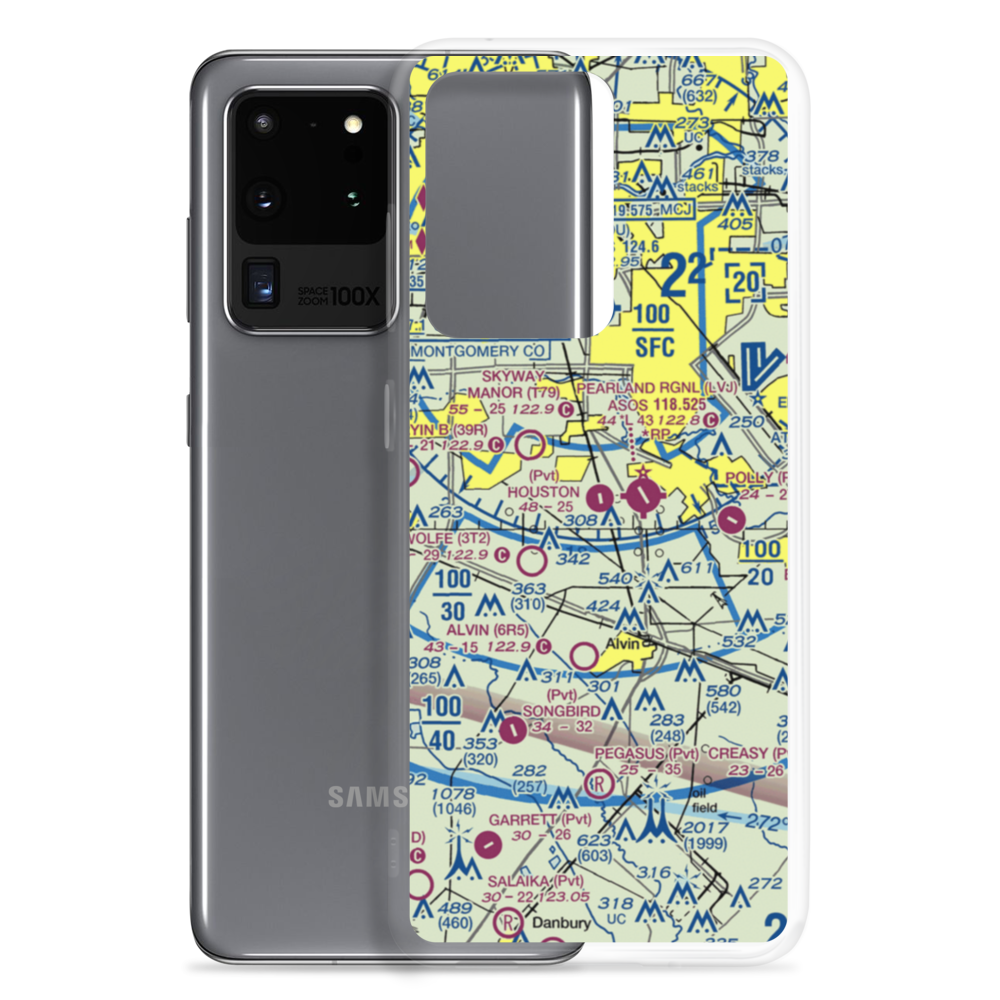 Houston Airpark (21XS) VFR Sectional Samsung Case Samsung Galaxy S20 Ultra model shown