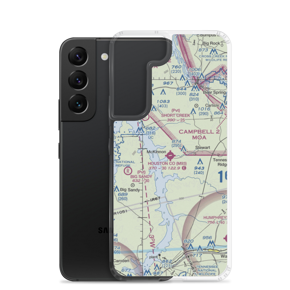 Houston County Airport (M93) VFR Sectional Samsung Case Samsung Galaxy S22 model shown