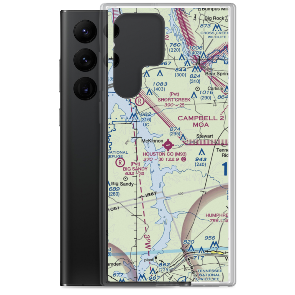 Houston County Airport (M93) VFR Sectional Samsung Case Samsung Galaxy S22 Ultra model shown