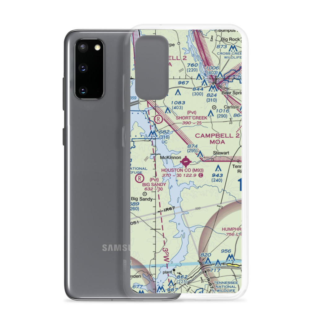 Houston County Airport (M93) VFR Sectional Samsung Case Samsung Galaxy S20 model shown