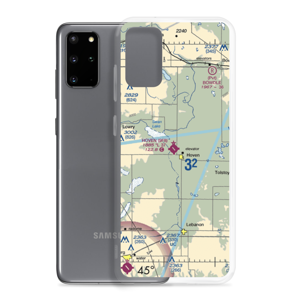 Hoven Municipal Airport (9F8) VFR Sectional Samsung Case Samsung Galaxy S20 Plus model shown
