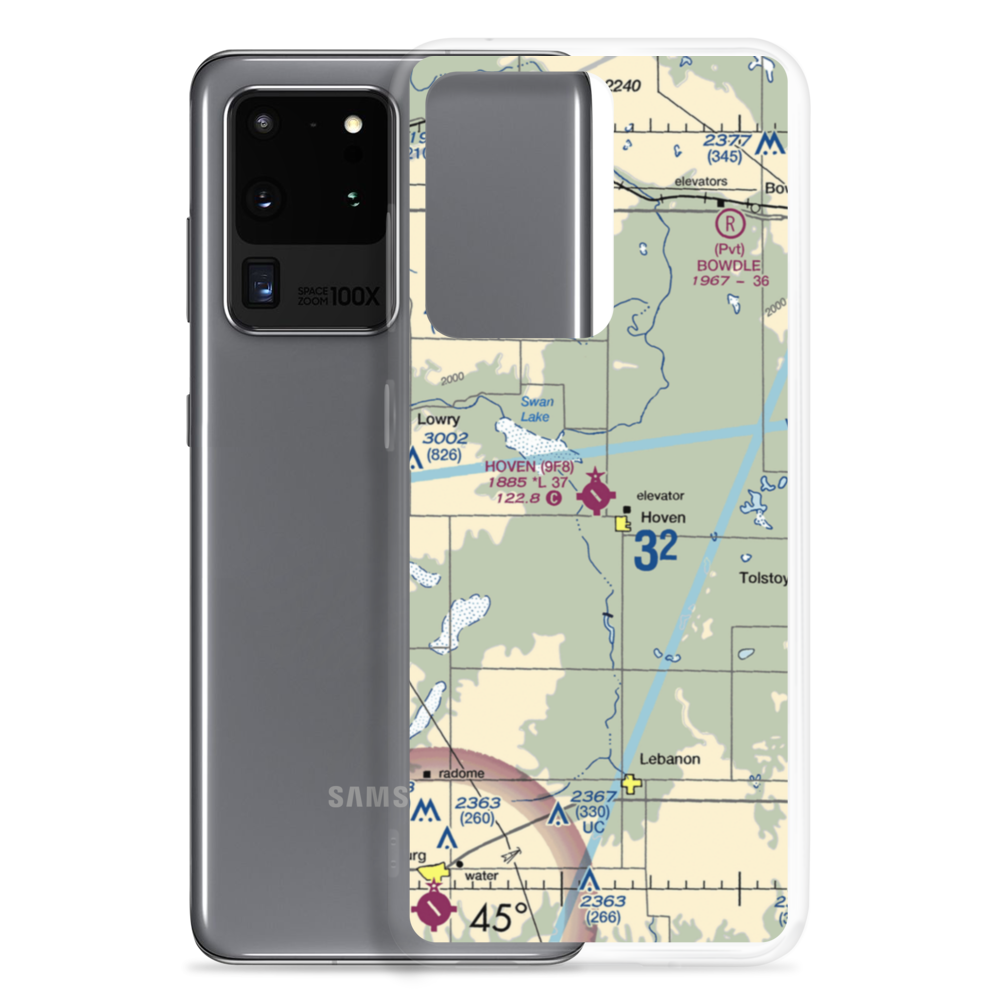 Hoven Municipal Airport (9F8) VFR Sectional Samsung Case Samsung Galaxy S20 Ultra model shown
