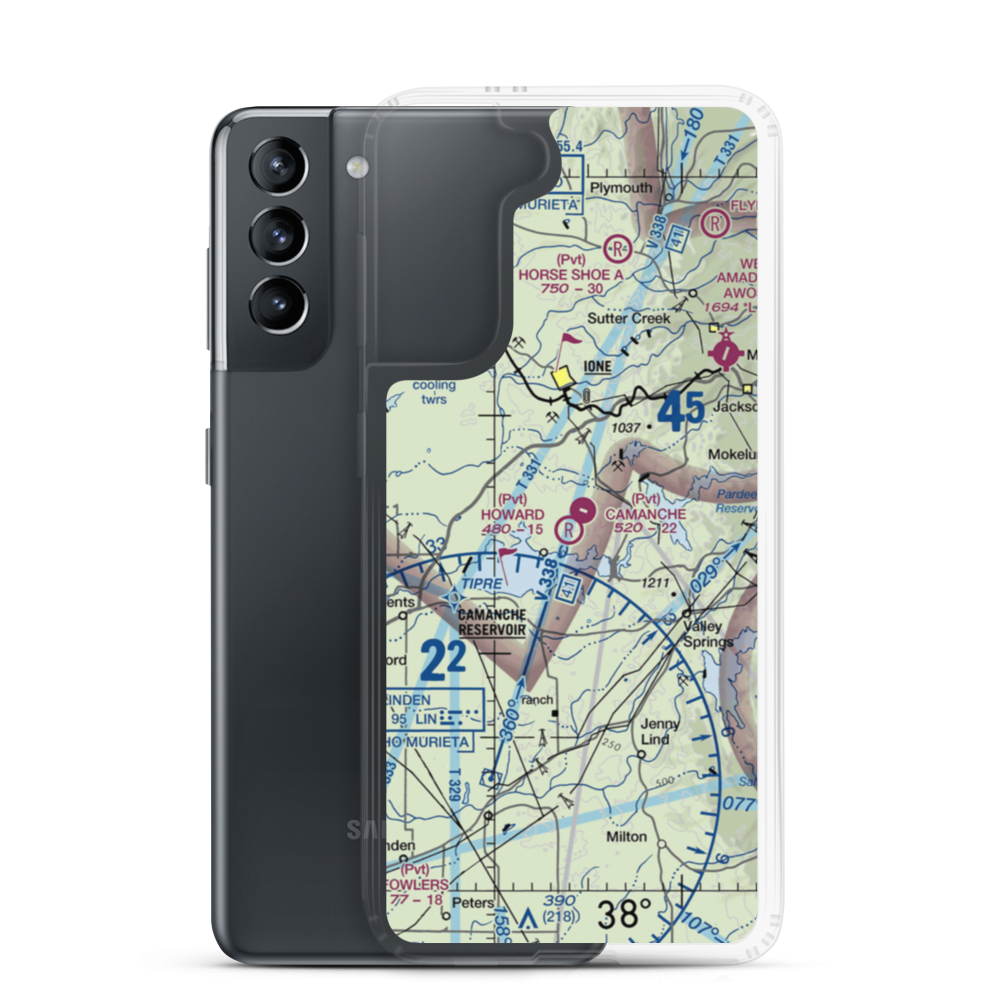 Howard /Private/ Airport (5CA8) VFR Sectional Samsung Case Samsung Galaxy S21 model shown