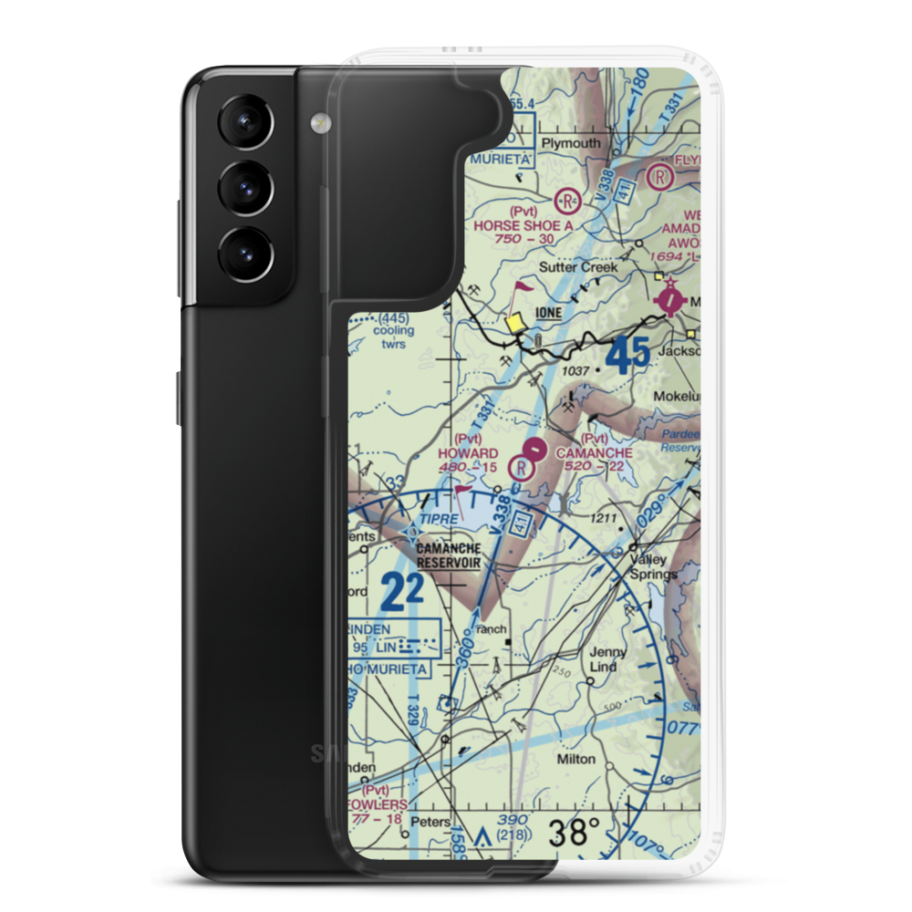 Howard /Private/ Airport (5CA8) VFR Sectional Samsung Case Samsung Galaxy S21 Plus model shown