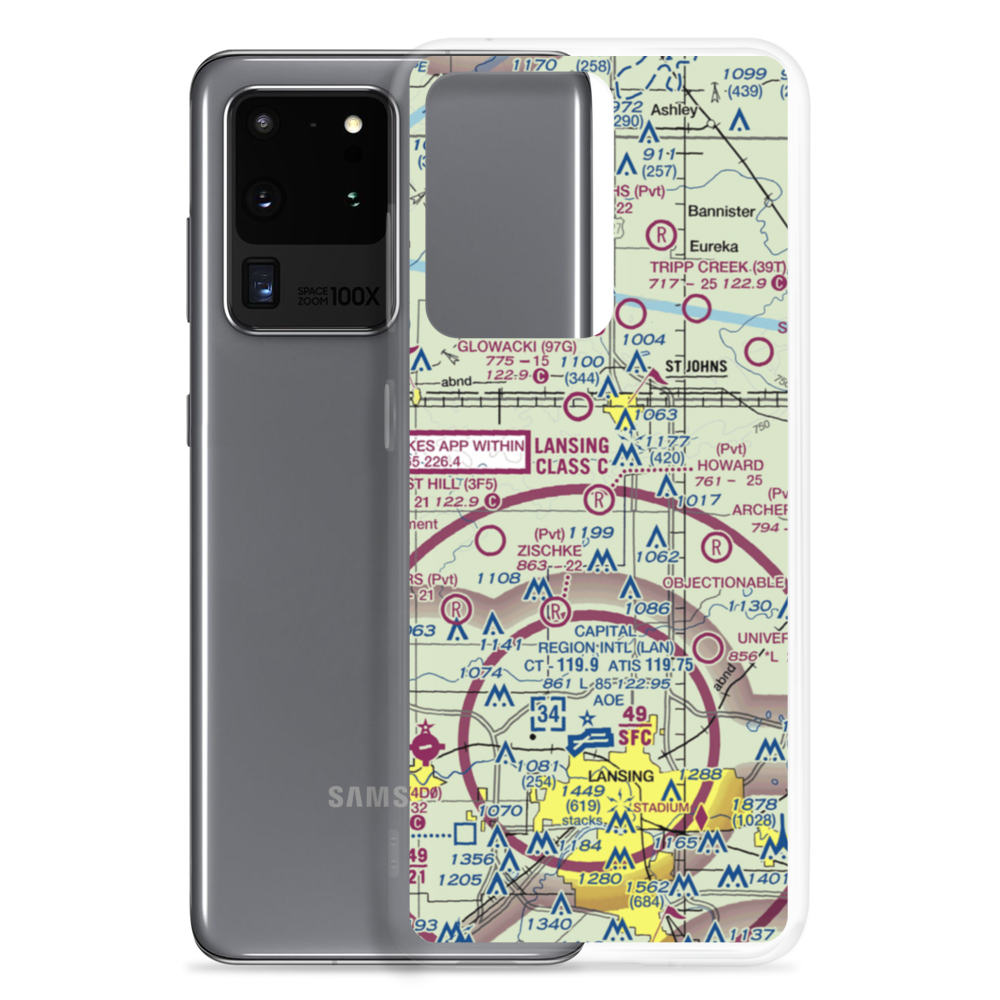 Howard Airfield (25MI) VFR Sectional Samsung Case Samsung Galaxy S20 Ultra model shown