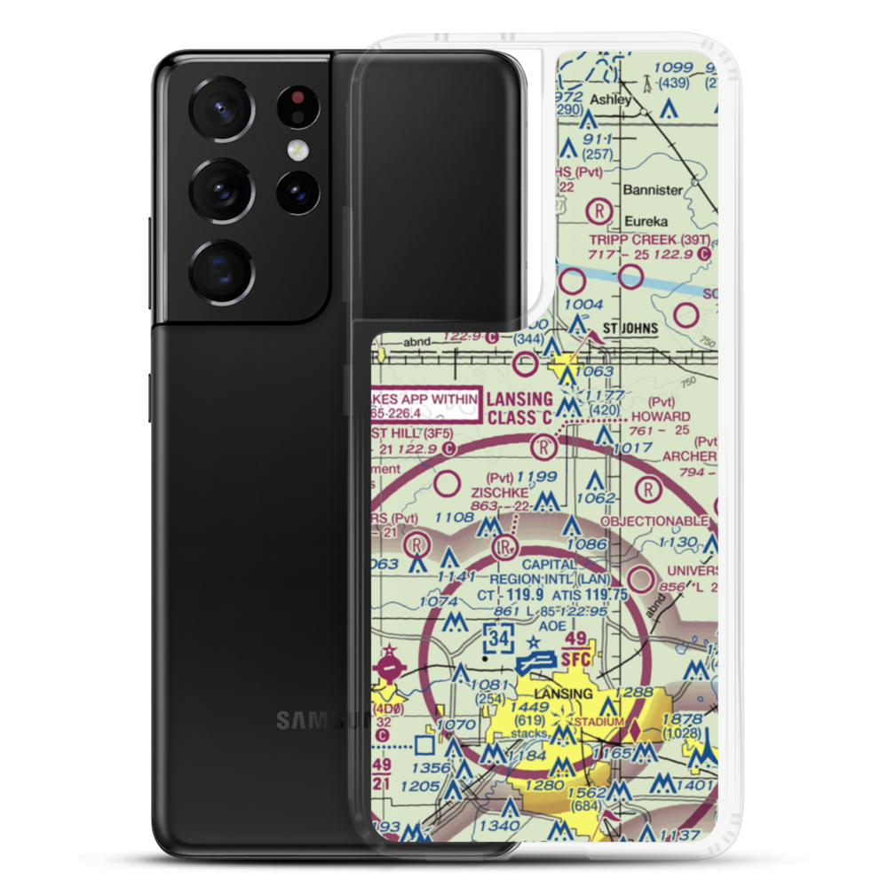 Howard Airfield (25MI) VFR Sectional Samsung Case Samsung Galaxy S21 Ultra model shown