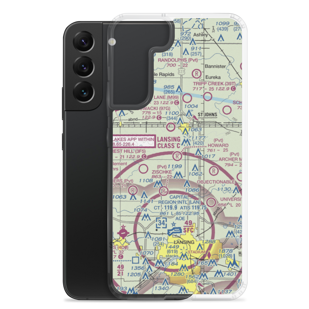 Howard Airfield (25MI) VFR Sectional Samsung Case Samsung Galaxy S22 Plus model shown